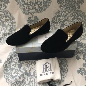 NWB Birdies Black Velvet Starling Slippers